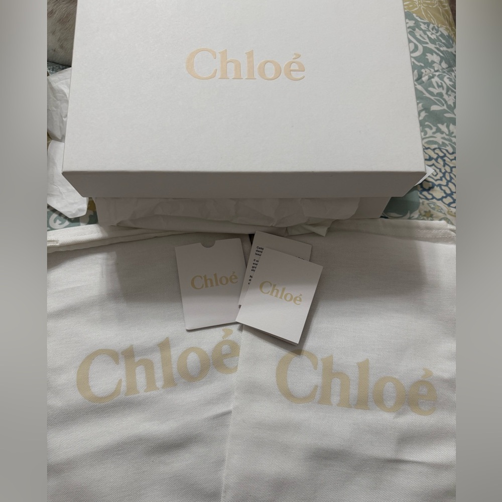 Chloe Leather Ballet Flats Python Scalloped Multicolored Size 9.5 New in Box - Picture 6 of 8